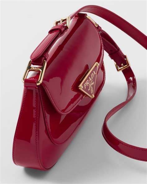 prada patent leather shoulder bag cherry red|prada cherry red patent leather.